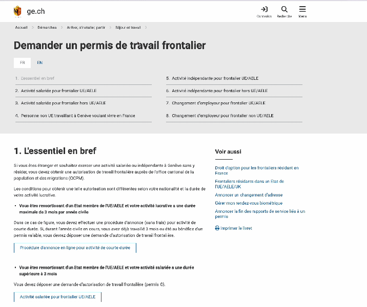 demande permis travail independant