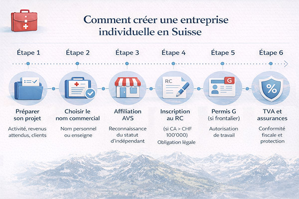 les étapes de création d'une entreprise individuelle